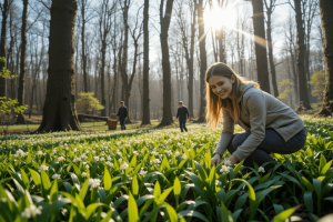 Medvědí česnek v Jarošovském lese: Jarní poklad přírody