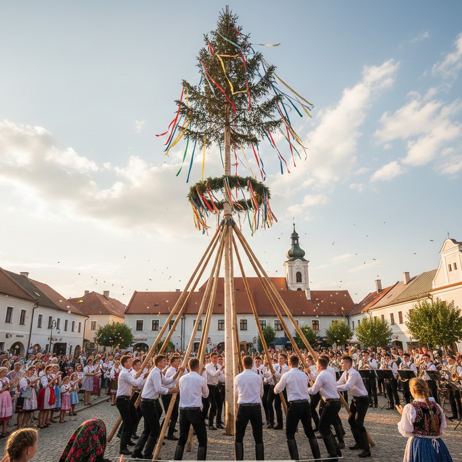 Stavění a kácení máje