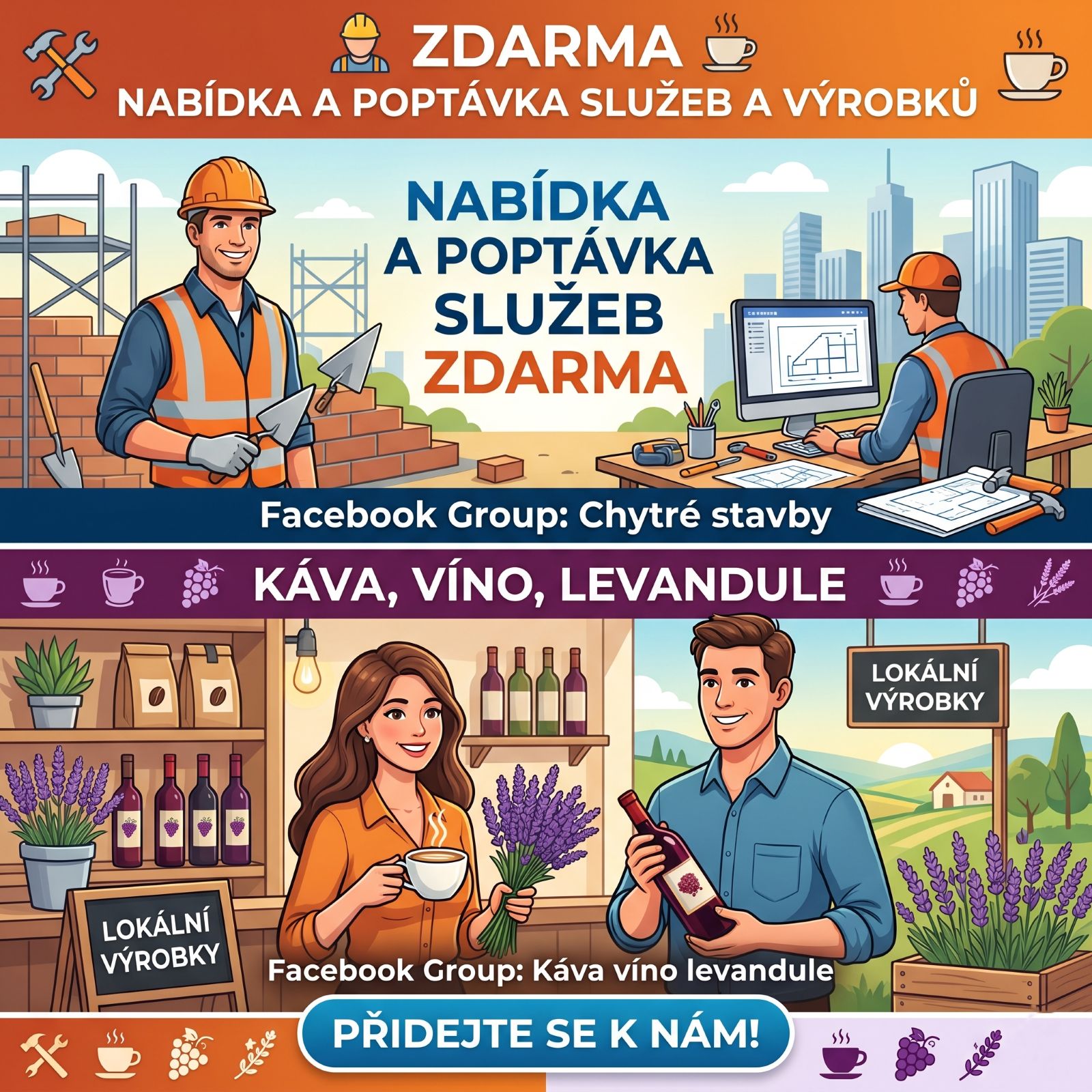 Zdarma nabídka a poptávka služeb a výrobků