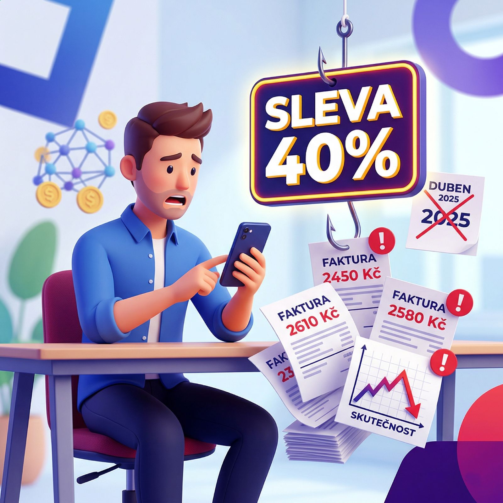 Zkušenost s falešnou slevou u mobilního operátora