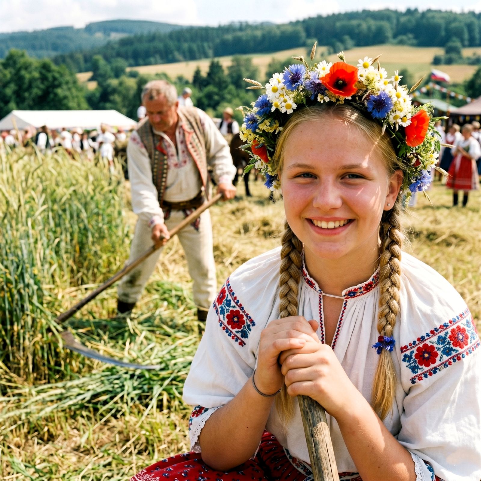 Tradiční kosení  v Bílých Karpatech 