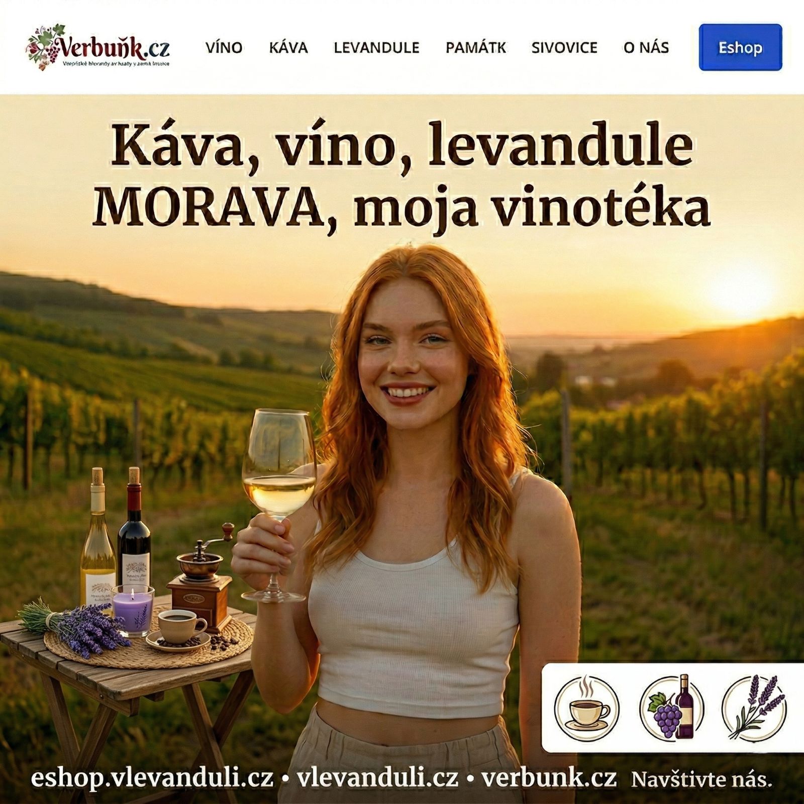 Káva, víno, levandule Morava