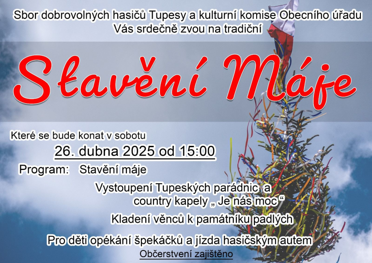Stavění máje Tupesy